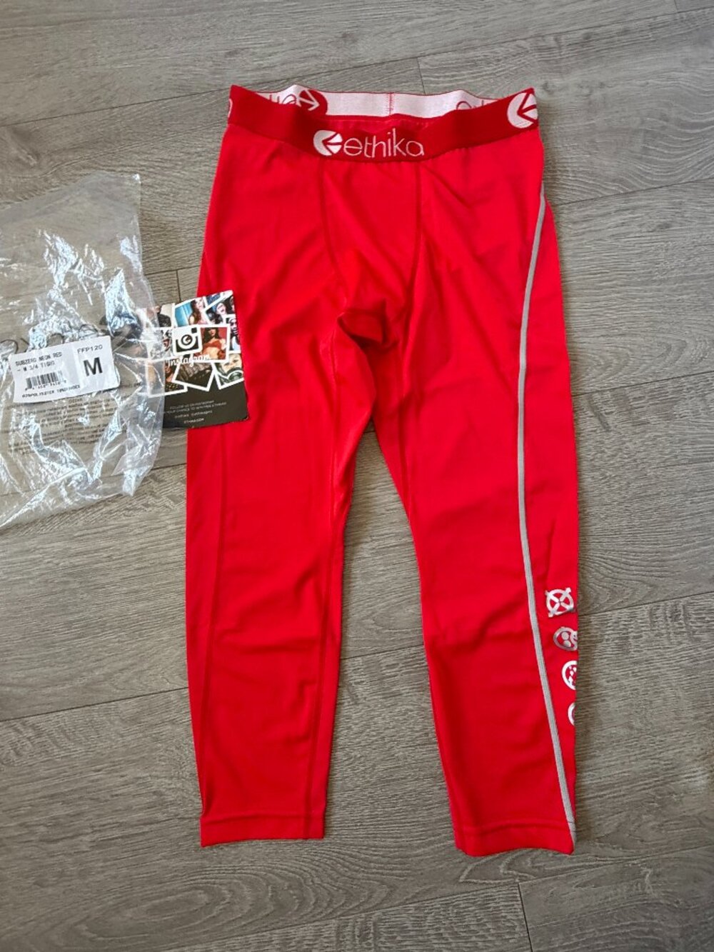 Ethika Subzero Performance Neon Red 3/4 Tight M NEW